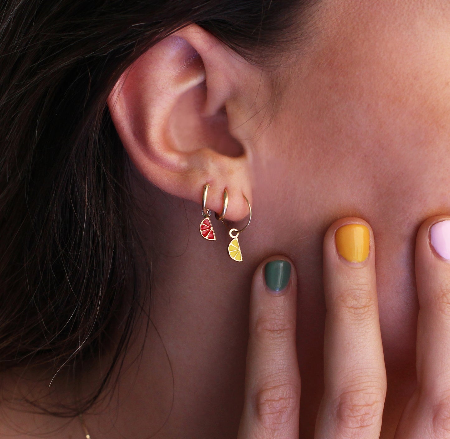 14K Citrus Hoop